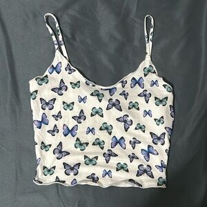 Butterfly cropped tank
